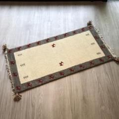 新品 高級手結び絨毯 GABBEH ギャッベ ラグ 60×120cm No.17