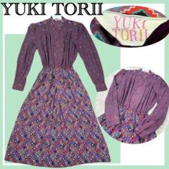 ✨美品✨YUKI TORII 幾何学 刺繍 カシュクール ワンピース ドレス