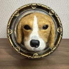 alice... 羊毛フェルト　ハンドメイド　ビーグル　犬　フレーム 羊毛フェルト 犬 ビーグル いぬ イヌ 犬フィギュア | iichi 日々