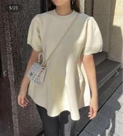 KOBE LETTUCE フレアシルエットチュニック ベージュ