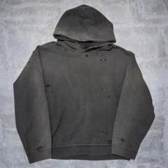 黒50s 60s vintage パーカー ブラック チャコール 春秋 アメリカンレトロ ウォッシュドブラック ショート丈