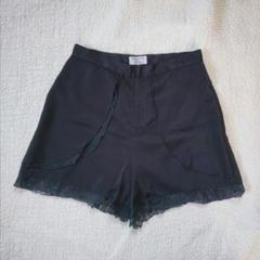 イエナ　ショートパンツ　ホットパンツ　36　裾レース　サテン　ルームウェア