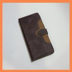 iPhoneアイフォン手帳型ケースカバーブラウン茶色