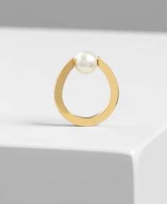 【美品】Chloe 星座モチーフ リング 双子座 ホワイトストーン パール 美品】Chloe 星座モチーフ リング 双子座 ホワイトストーン パール