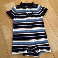 9Ｍ　70〜80cm ポロ・ラルフ・ローレン ストライプロンパース