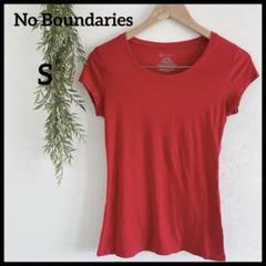 No Boundaries 【S】レッド Tシャツ Uネック シンプル 海外古着