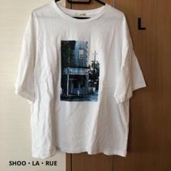 LシューラルーSHOO・LA ・RUEコットンプリントロゴTシャツ今季ホワイト