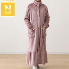 さくらんぼ　【試着のみ】ニトリ　中綿入り着る毛布　ロング丈 ボリューム中わた入り着る毛布 ロング丈(NウォームWSP DGY M