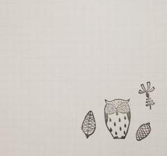 消しゴムはんこ。みみずくのサムネイル