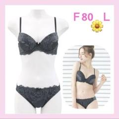 レースアップ sexy ブラジャー＆ショーツ Ｆ80 ／ Ｌ 大きいサイズ