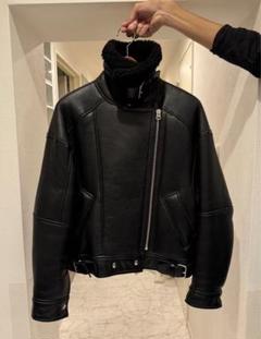 希少/アクネAcne Studios ムートンレザージャケット 32/ブラック 希少/アクネAcne Studios ムートンレザージャケット 32/ブラック