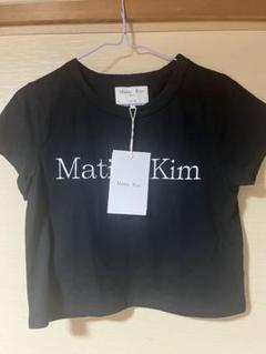 Matin Kim 半袖ニット 黒 Matin Kim 半袖Tシャツ S 黒 新作 - メルカリ