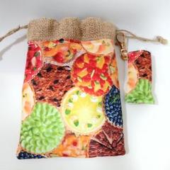 ☆ハンドメイド☆巾着&リップケースセット☆タバコケース♪