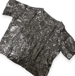 新品　Dessin de Mode メタリックTシャツ　メタリックシルク