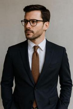 商品名：BERNARD ネクタイ オレンジブラウン ドット柄 シルク100%
