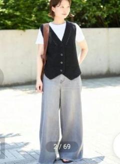 ニットジレ （ブラック） ￥10,450 税込