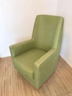 ハイバックチェア HIGH BACK CHAIR グリーン 一人掛けソファ