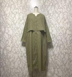 美品 &yarn コットンデザインワンピース　インド製 美品 &yarn コットンデザインワンピースインド製
