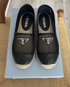 プラダ サンダル スリッポン 超美品 35 ブラック