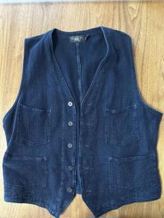 RRL インディゴ ドビー ベスト Lサイズ