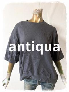 ☘️T17658☘️antiqua 半袖 裏毛プルオーバー トレーナー F