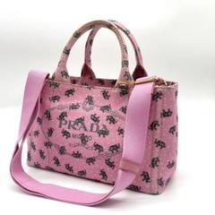 (極美品)大人気、プラダ、カナパ、ミニ、限定品、人気色、ピンク、2way、高級感 極美品)大人気 プラダ カナパ ミニ 限定品 人気色 ピンク 2way