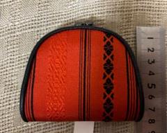 博多織 赤いがま口財布