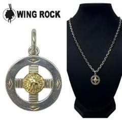 WINGROCK イーグル金メタルホイール ペンダント ネックレス ウィングロック WINGROCK WING ROCK イーグル L 大 金頭 ダイヤ