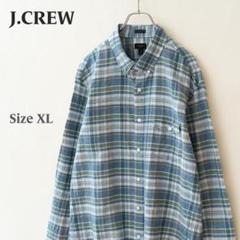 良品★ J.CREW ジェイクルー アイリッシュリネン混 長袖シャツ XL 古着