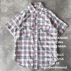JUNYA WATANABE POST O'ALLS チェック 半袖シャツ XS