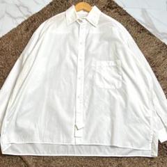 極美品 18AW◎Y's オーバーサイズ長袖シャツ コットン ホワイト L相当