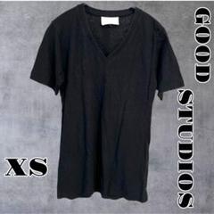 GOOD STUDIOS 半袖Vネック Tシャツ 黒 ノームコア XS
