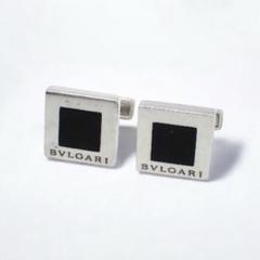 箱 ブルガリ カフリンクス カフスボタン オニキス 925 シルバー 3026