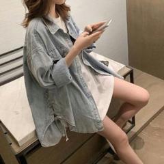 デニムブラウス レディース 春夏 長袖シャツアウター