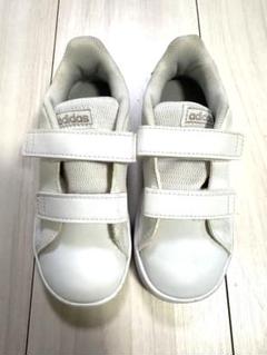 adidas ホワイト スニーカー ヒョウ柄　16cm