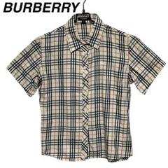希少麻製★BURBERRYノバチェック柄 半袖シャツ 送料込み LL Burberry】ノバチェック半袖シャツ Lサイズ - メルカリ