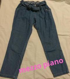 ★値下げ★mezzo piano　 デニムパンツ ウエストリボン付き