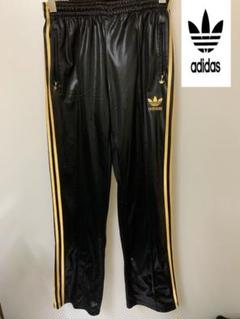 adidas トラックパンツ サイドライン ゴールド