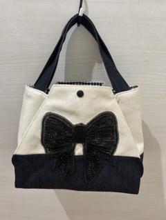ロラライハリス　刺繍ワッペン付き　ミニトートバッグ