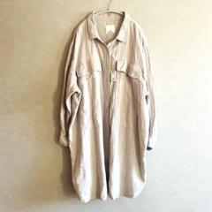 美品［GENE HEAVENS］コットンリネンシャツワンピース