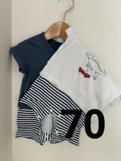 2着セット　恐竜　ベビー　70 双子コーデ