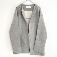 21ss ギャルリーヴィー リネンコットンダブルフェイス ノーカラージャケット 21ss ギャルリーヴィー リネンコットンダブルフェイス ノー