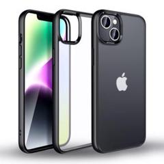 ORANGA iPhone 14 Plus 用 ケース 半クリア　ブラック　黒