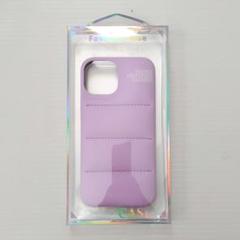 スマホカバー スマホケース パープル ダウンジャケット風