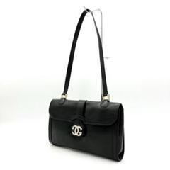 【GUCCI】ショルダーバッグ　GG金具　レザー　ブラックのサムネイル