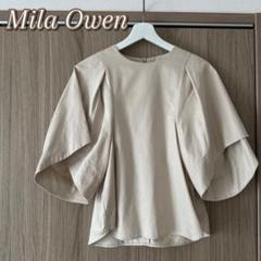 Mila Owen ミラオーウェン タックフレアスリーブブラウス ベージュ