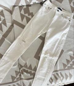 GORGE ホワイト スキニーパンツ L ダメージ加工