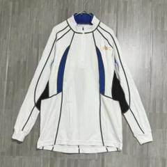 アシックス　スポーツウェア　ハーフジップ冷感カットソー　白　M