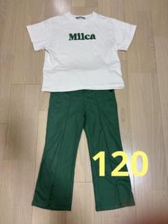 しまむら　Milca 刺繍ロゴTシャツとパンツセット