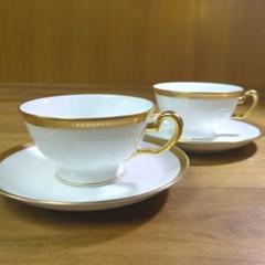 オールド大倉陶苑 椿梅鳥図 ３５センチ 大倉陶園 「新日本の雅」より 茶花シリーズ 白椿 碗皿(カップ